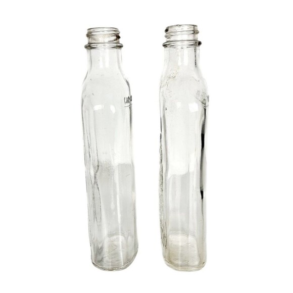 VTG MCM Cowley's Original Rat & Mouse Embossed Gothic Steampunk 2 Glass Bottles - Picture 2 of 13